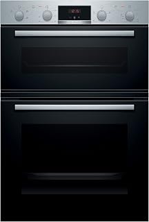 Bosch MHA133BR0B Serie 2 Built-in Double Oven with EcoClean Direct, 3D Hotair and LED display, Stainless steel