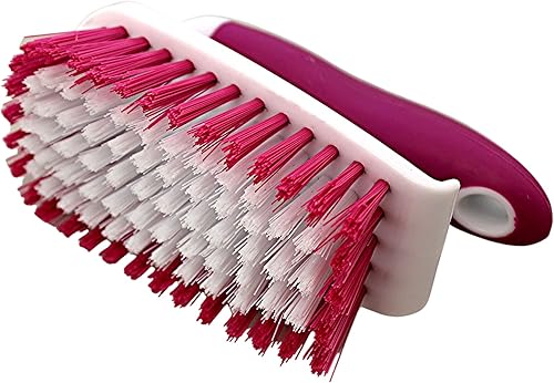 Miniatura 4 de Dependable Industries Inc. Essentials Cepillo de limpieza cómodo con agarre de goma y cerdas rígidas flexibles resistentes para baño, ducha,
