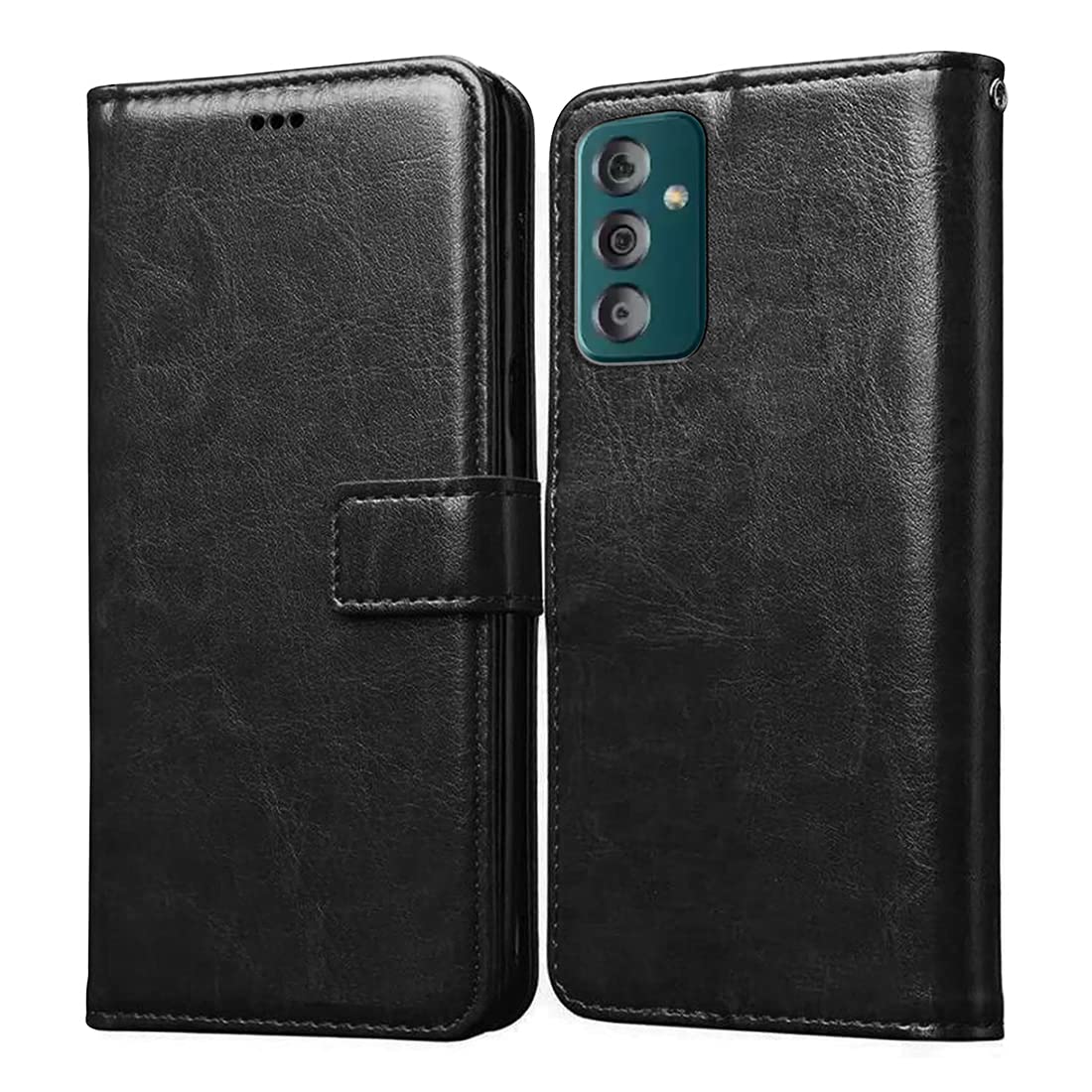 Flip Cover Back Case for Samsung Galaxy F23 5G / F13 4G | Premium Leather Finish | Inbuilt Pockets & Stand | Flip Cover Back Case for Samsung Galaxy F23 5G / F13 4G / M13 4G / M23 5G (Black)