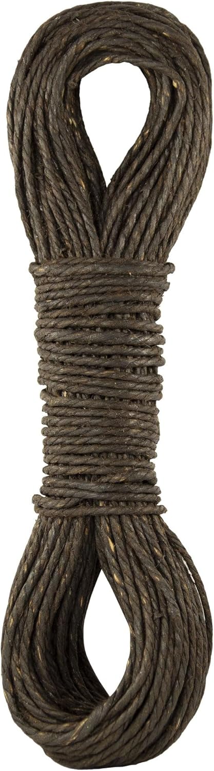 Hemptique 2.16MM 3-Ply Tarred Marline Twine - Strong Tarred Twine with Water Resistance for Marine Use - Ideal Natural Hemp Yarn for Outdoor Tasks - Trusted Hemp Cord for Craft & DIY Projects - Brown