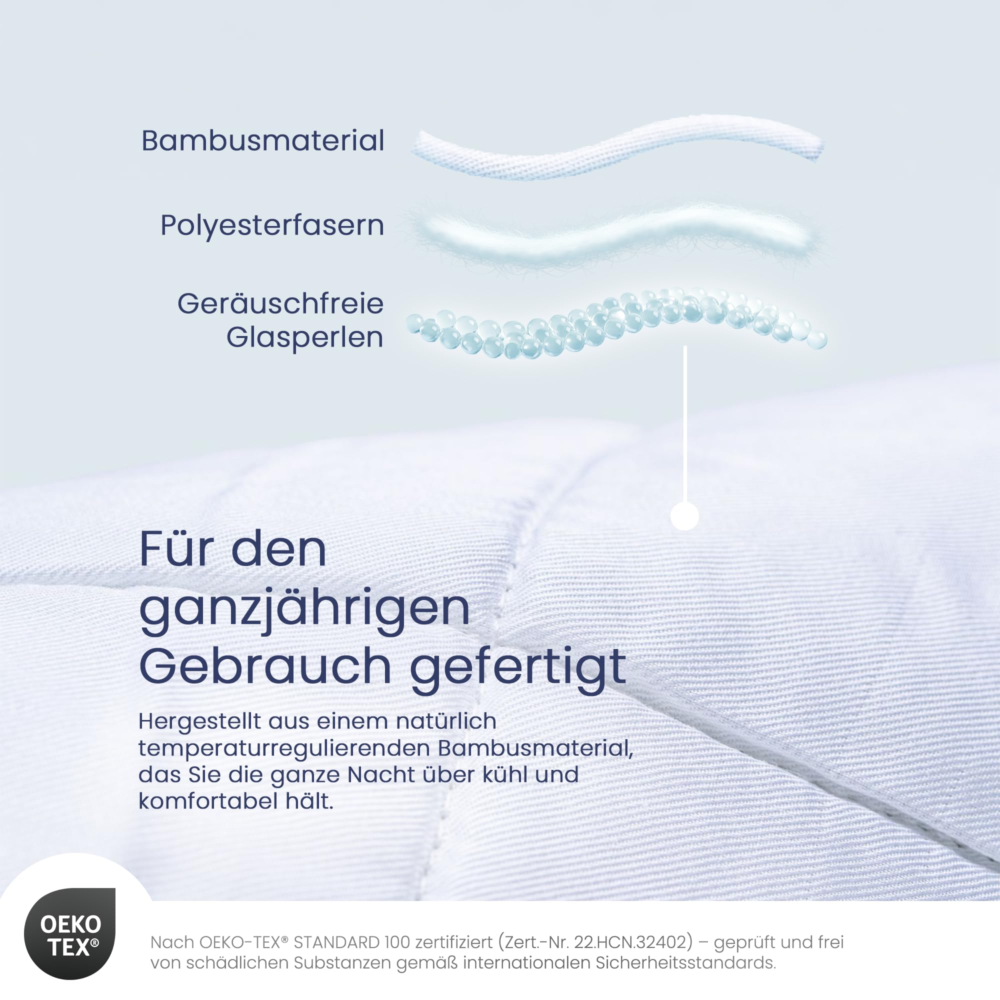 Anew Sleep Gewichtsdecke 140x220 cm 13 kg Schwere Decke Therapiedecke Erwachsene Atmungsaktive Bettdecke Stress Weiche Weighted Blanket
