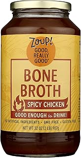 Zoup Good Really Spicy Chicken Bone Broth, Gluten Free, Non GMO, 32 Ounce (Pack of 6)