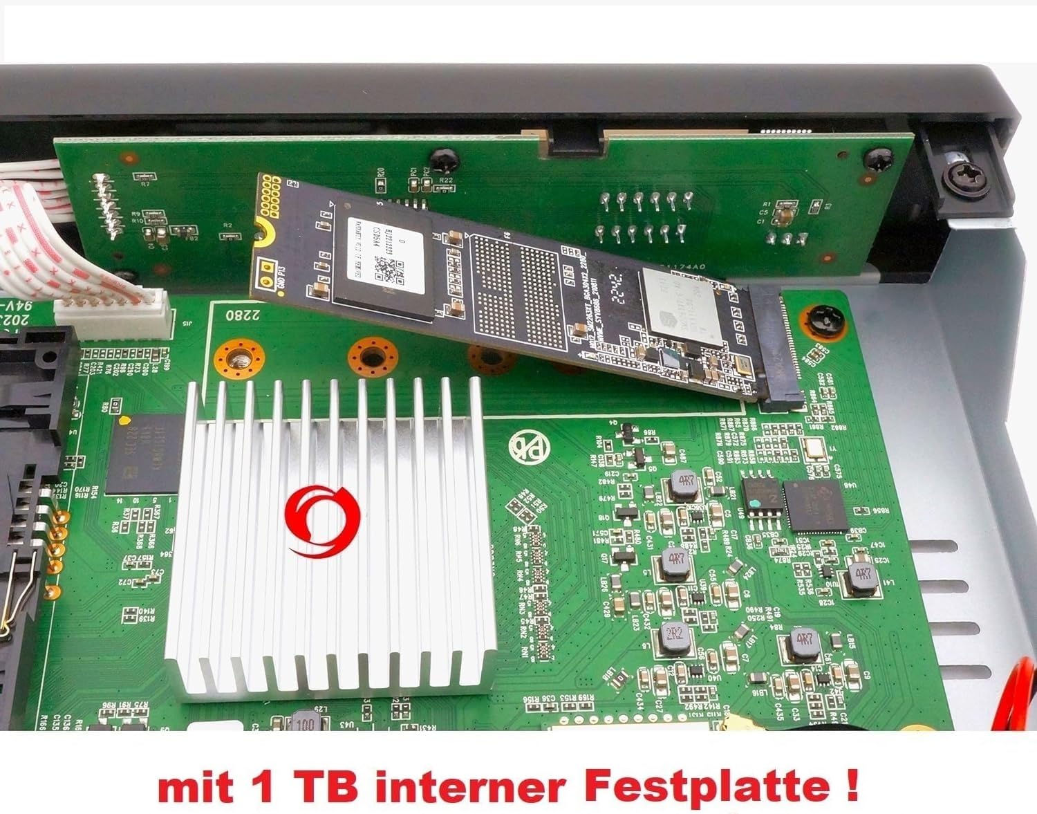 Octagon SF8008 UHD 4K Supreme Twin Sat Receiver + 1TB Festplatte INTERN, 2X DVB-S2X Tuner, E2 Linux & Define OS, mit Aufnahmefunktion, M.2 M Key, Gigabit LAN, Kartenleser, Sat to IP, WiFi WLAN
