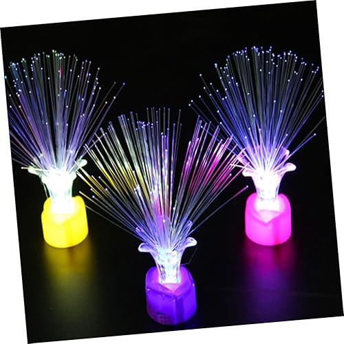 Miniatura 8 de Uonlytech Luz LED de fibra óptica rosa 10 piezas de fibra óptica flor cadena luces para el hogar fiesta lámpara de noche decorativa al azar