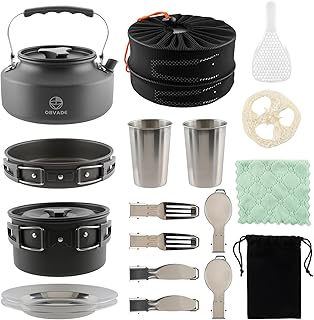 Camping Cookware Set with Kettle