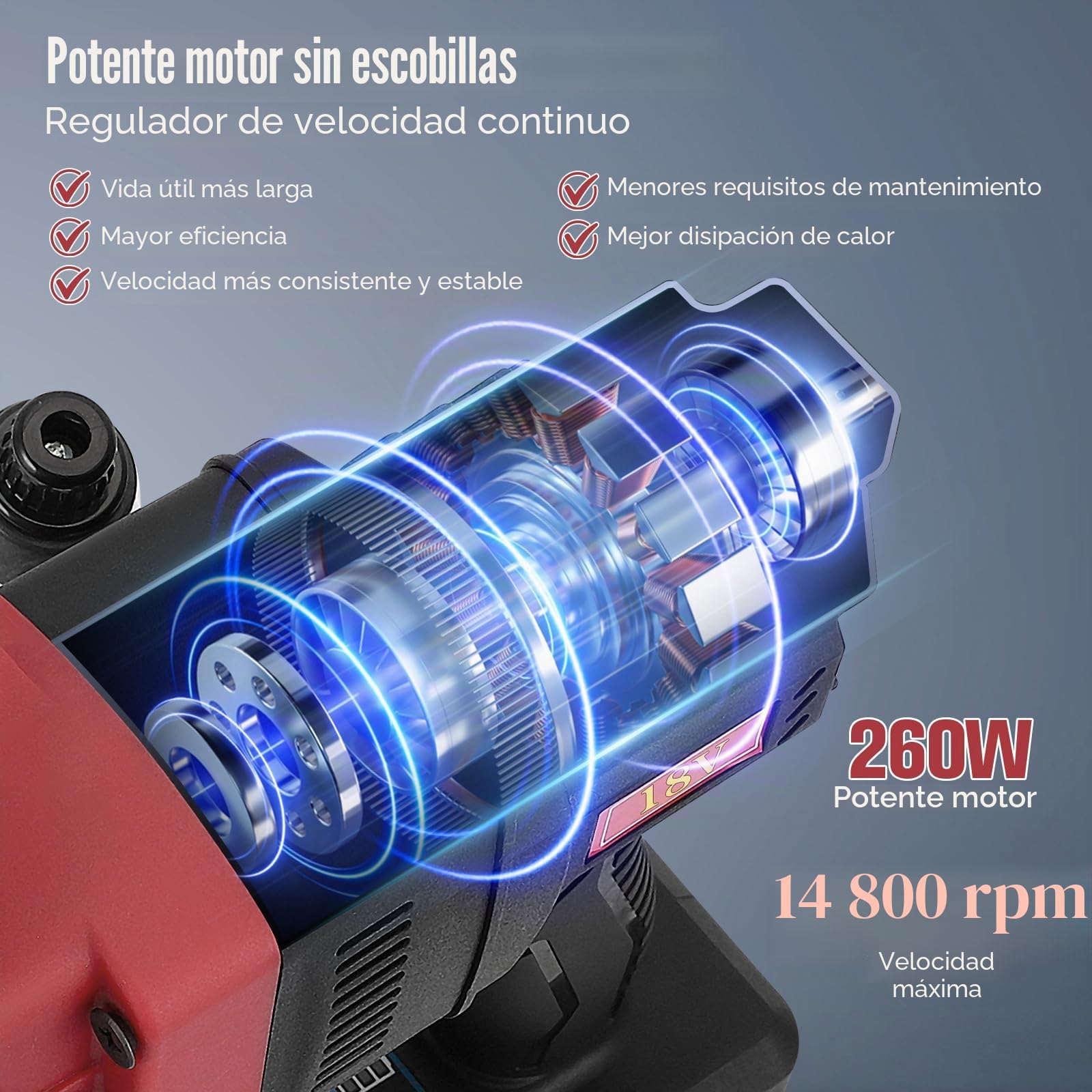 Máquina de Cierre de Bolsas 260W sin Escobillas, Motor sin Escobillas, Portátil y con Batería - Máquina de Coser Bolsas Industrial para Sacos, 2 Modos de Velocidad, 5h Autonomía, Agricultura y Almacén