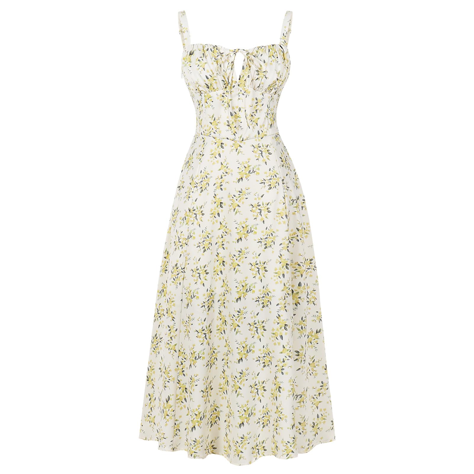 Women Floral Corset Dress 2026 Boho Midi Sundress Summer Dress