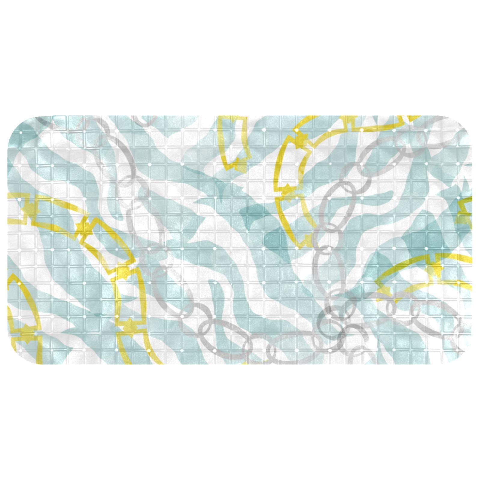 Tapis de douche antidérapant Bennigiry pour adultes et enfants avec ventouses