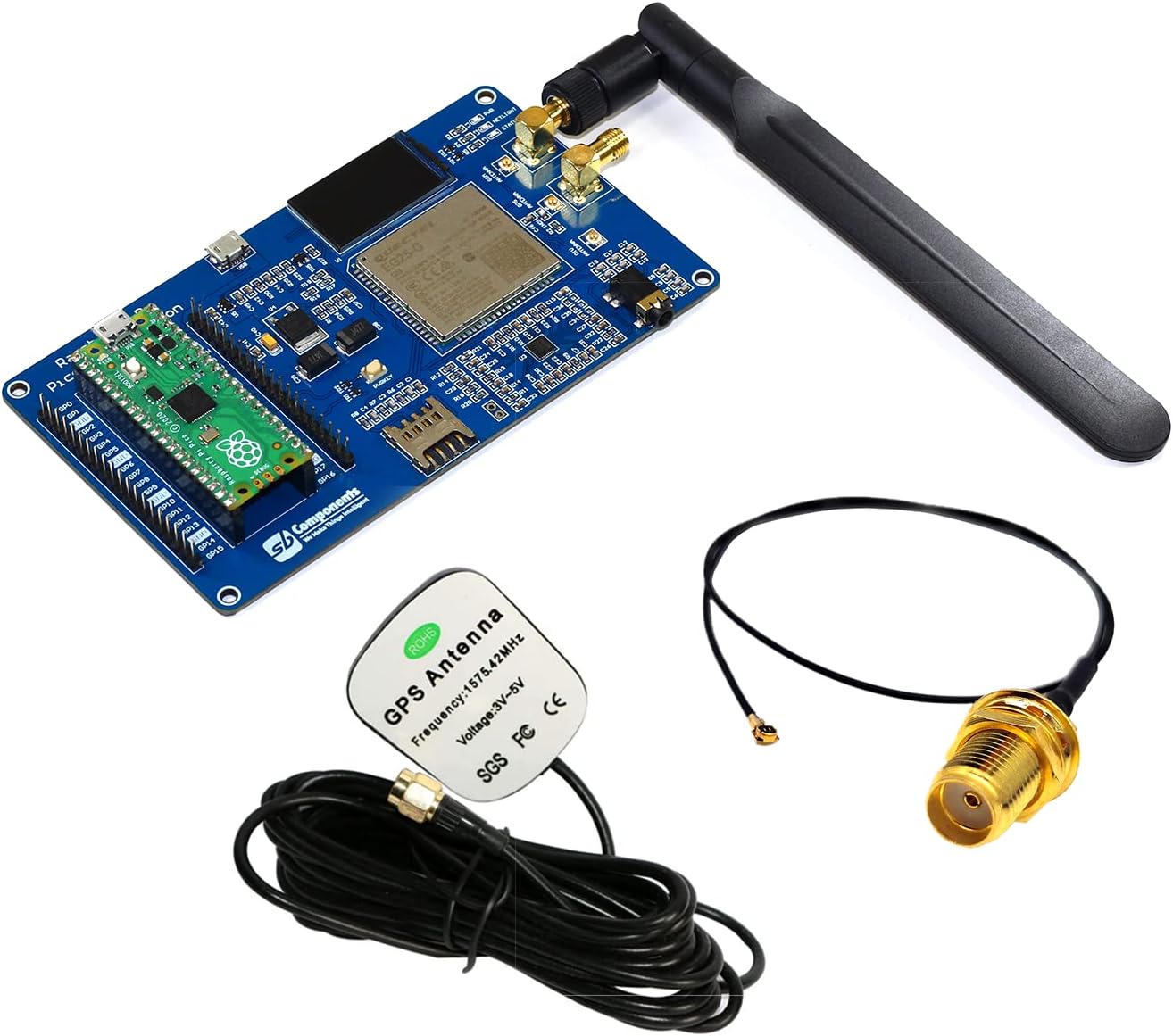 sb componentsQUECTEL EG25-G Pico 4G Expansion Setup Global Connectivity with Pico & Bluetooth Connectivity 4.0 with 4G Antenna supports, USB to UART Converter