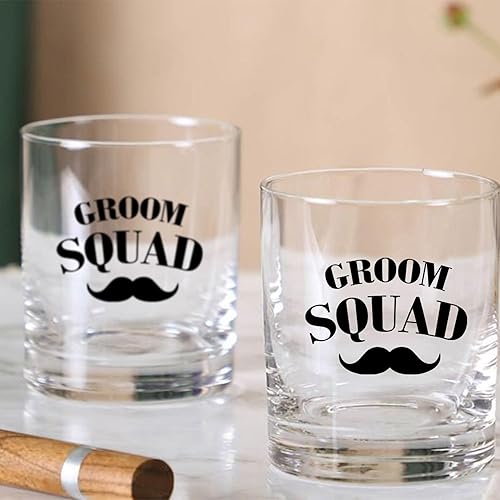 Miniatura 9 de Juego de 8 vasos de viaje de acero inoxidable para padrinos de boda, regalos de despedida de soltero (escuadrón de novios)