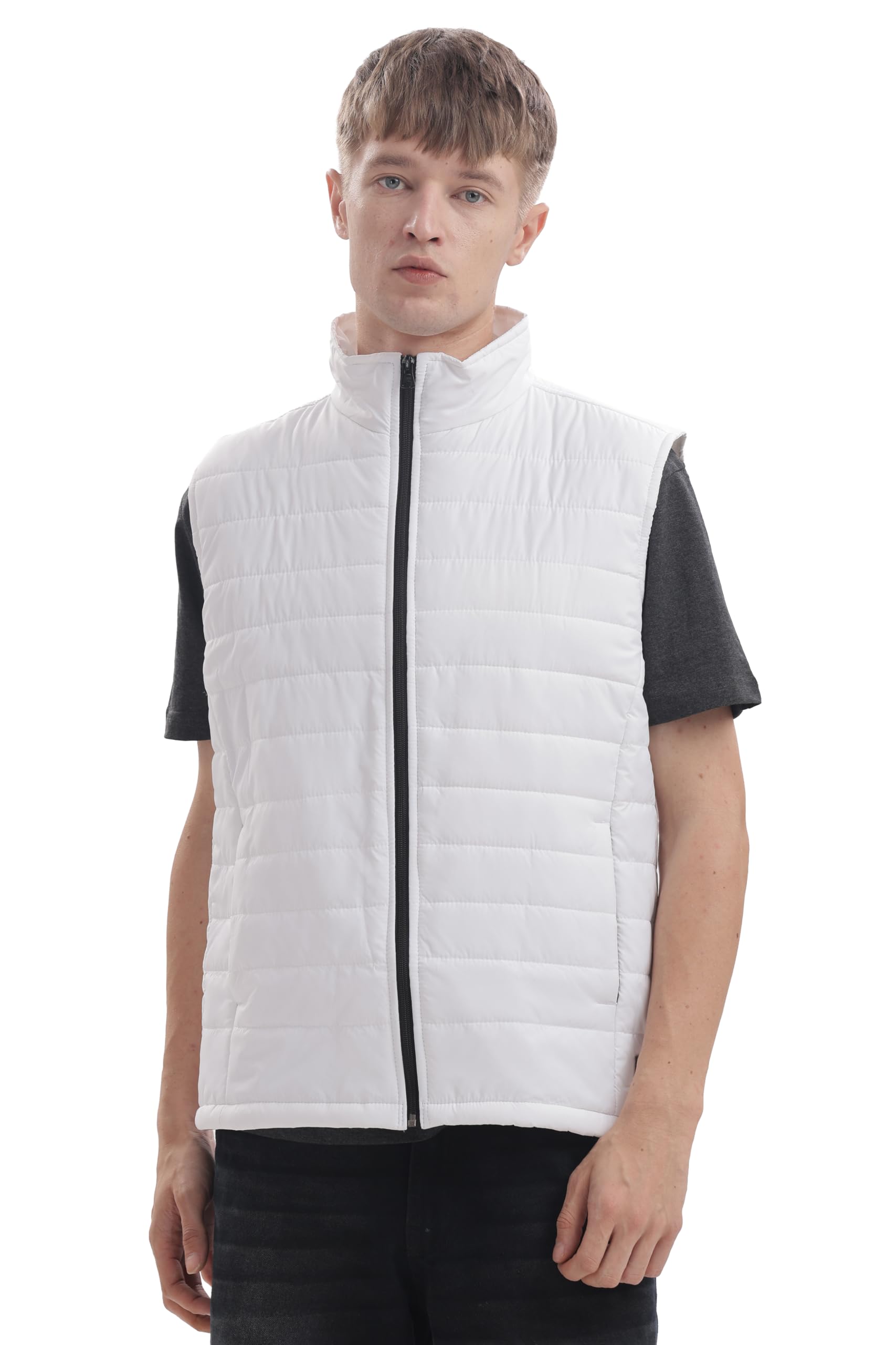 unsully men’s sleeveless jacket solid | regular fit jacket | stylish trending winter wear | sleeveless sports gym zipper jacket