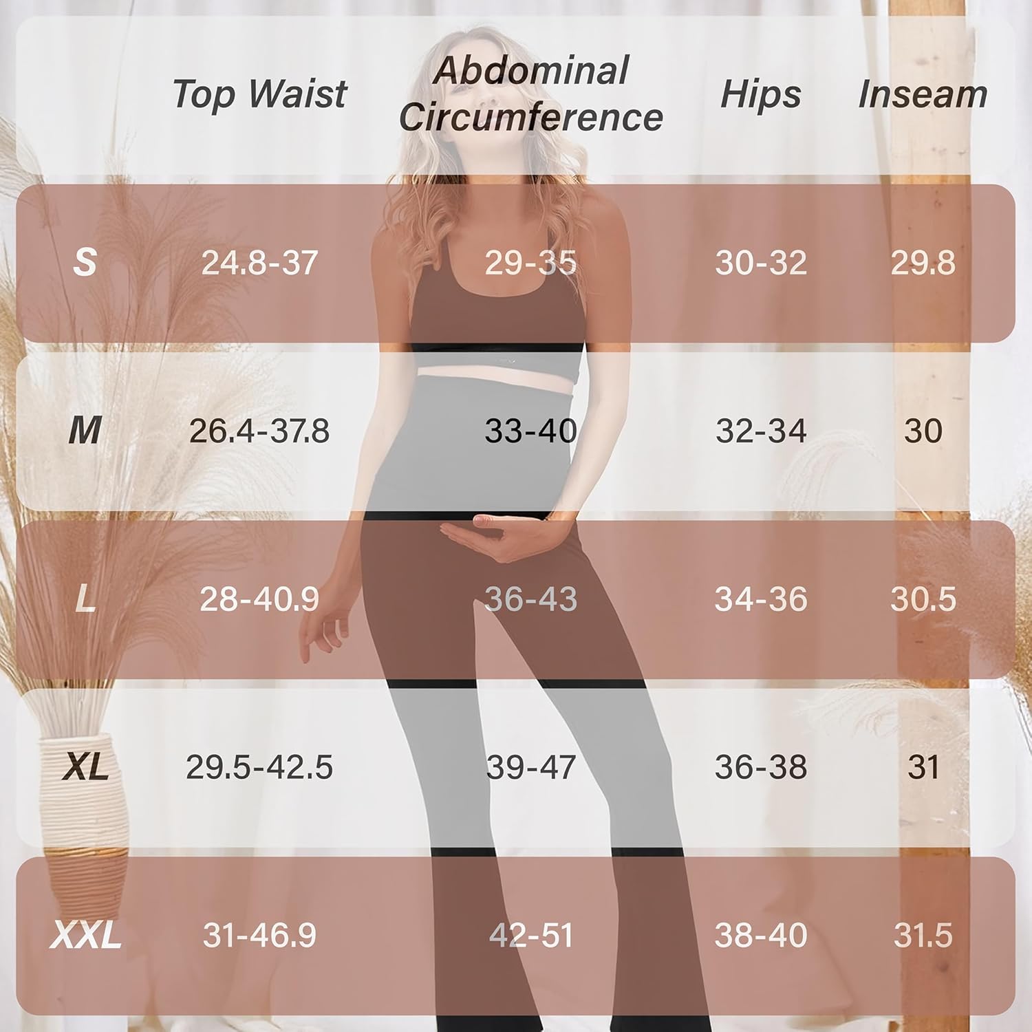 Blisset Women's Maternity Pants with Pockets Over The Belly Pregnancy Bootcut Yoga Pants for Work Casual - Image 6