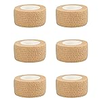 1 Self Adhesive Bandage Wraps, 6pcs Vet Wraps, Skin Color, 5 Yard Self Adherent Wraps for Sports, Wrist, Ankle and Swelling
