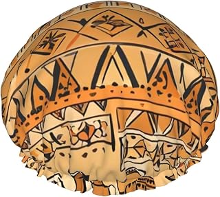 Courageous Camel Print Shower Caps for Women,Elastic and Reusable Bath Caps,Women Man Long Hair Cap