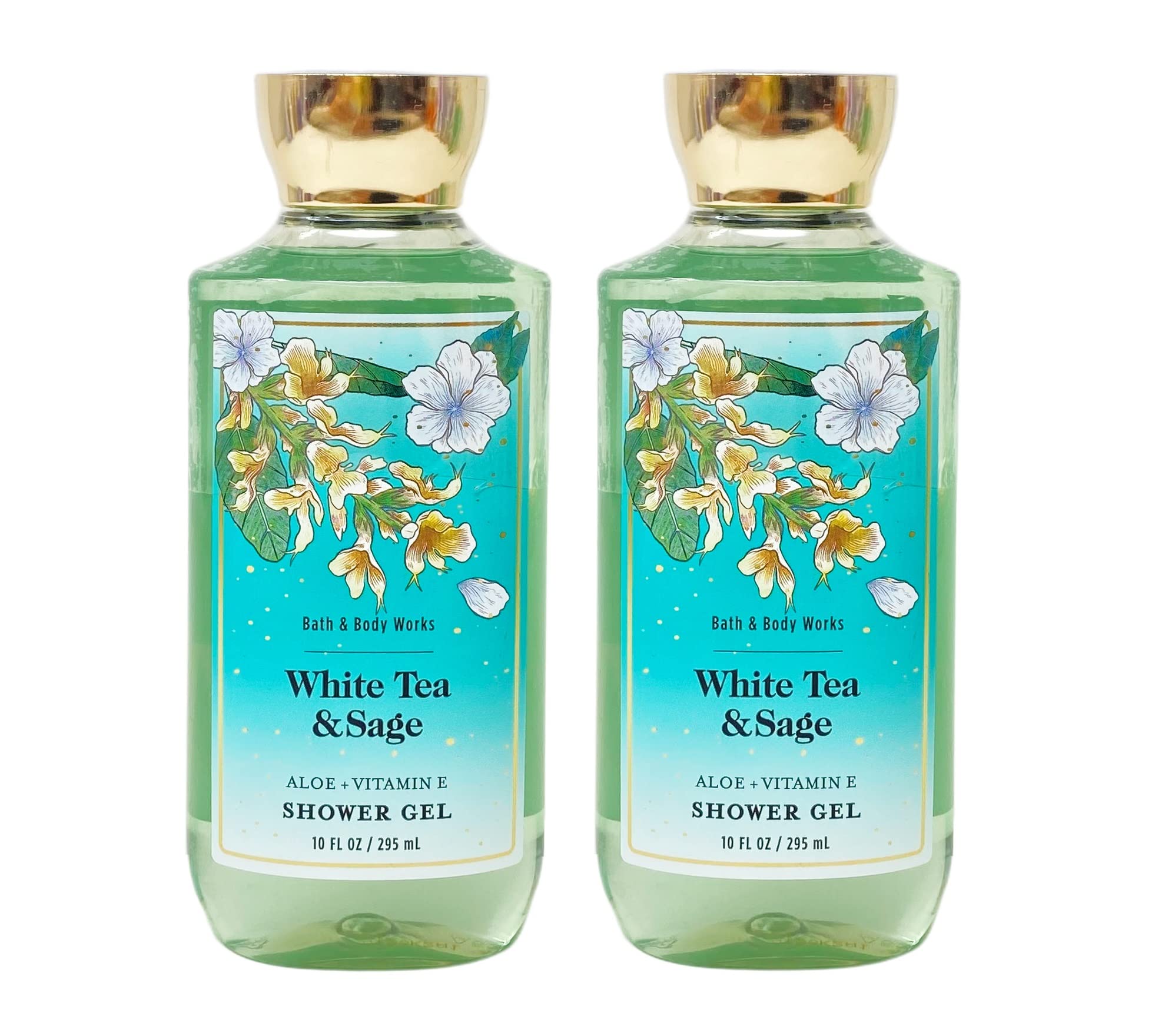 Bath & Body Works White Tea & Sage 2 Pack Shower Gel Set - Full Size