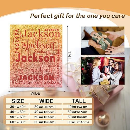 Miniatura 3 de MESHELEY Manta personalizada con nombre para niños, niñas, niños, adultos, hombres y mujeres, mantas personalizadas con nombre, regalos