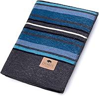 Vista 1 de Manta de lana 100% de Chubbuck para acampar (60" x 84") - Manta grande y cálida para acampar, emergencias, conciertos al aire libre y uso doméstico