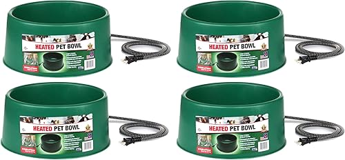 Miniatura 16 de Farm Innovators Cuenco de Agua Calentado para Mascotas, Plato de Agua Calentado de 60W - Estación de Agua de Plástico de 1.5 Galones con Protector