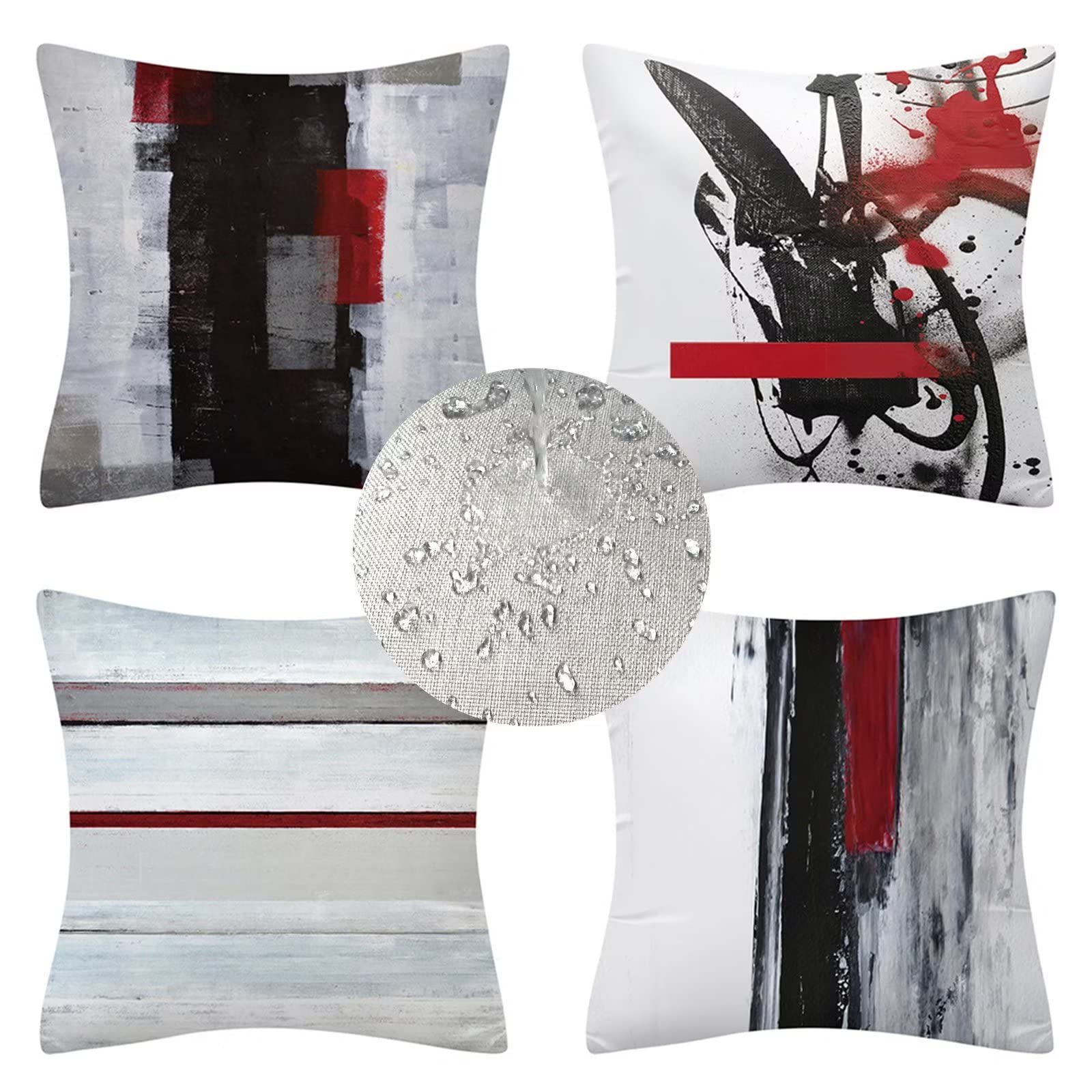 Housses de coussin 45x45cm imperméables et déperlantes contre les taches de terrasse