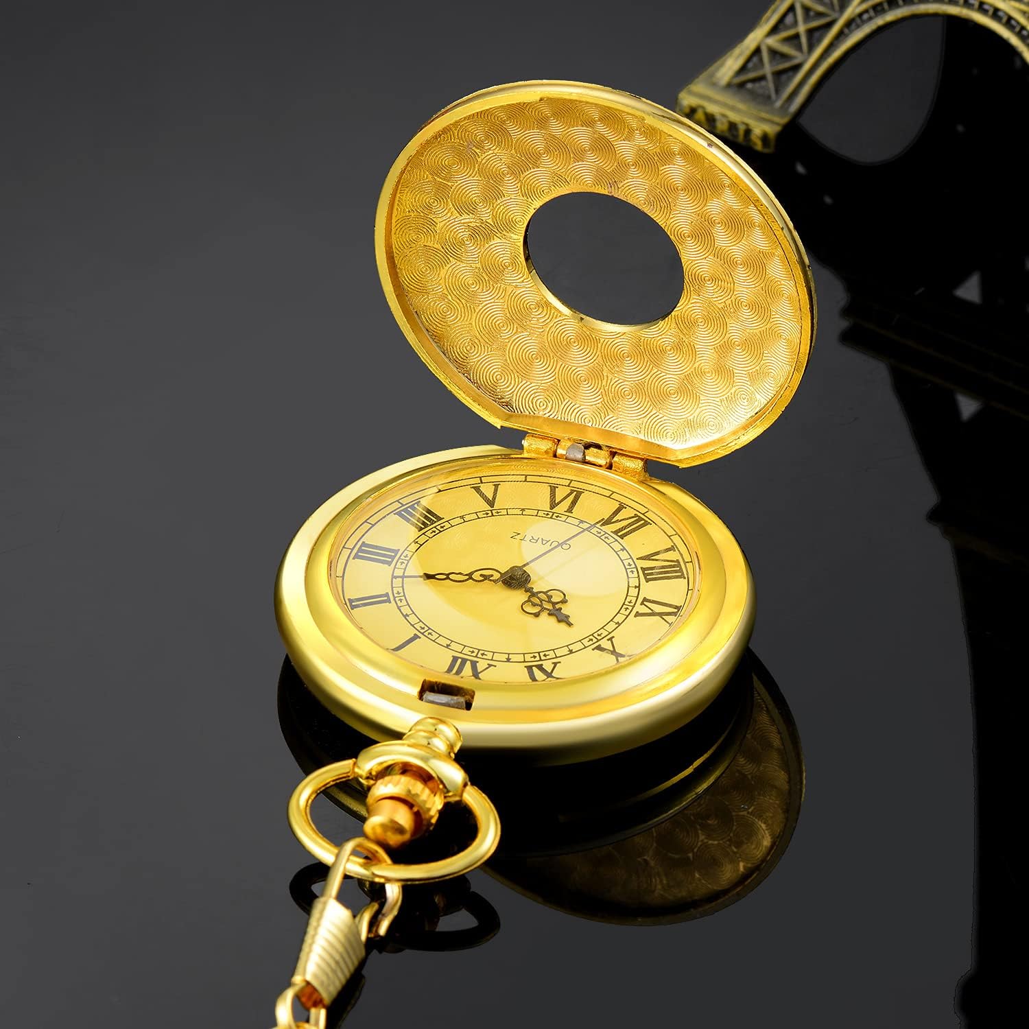 Monté Savonet Zakhorloge Reliëf Visser 48 mm Quartz Swiss Made Romeinse Cijfers | Monté