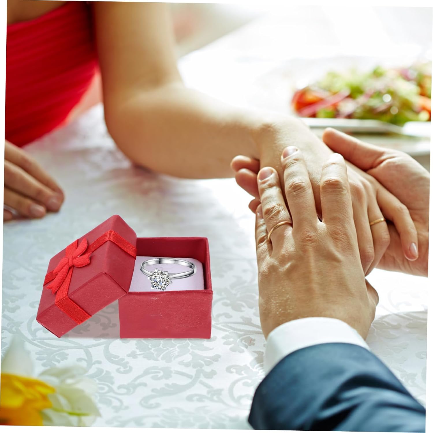 24pcs Red Paper Jewelry Gift Boxes for Earring Bracelet Necklace Xmas image 3