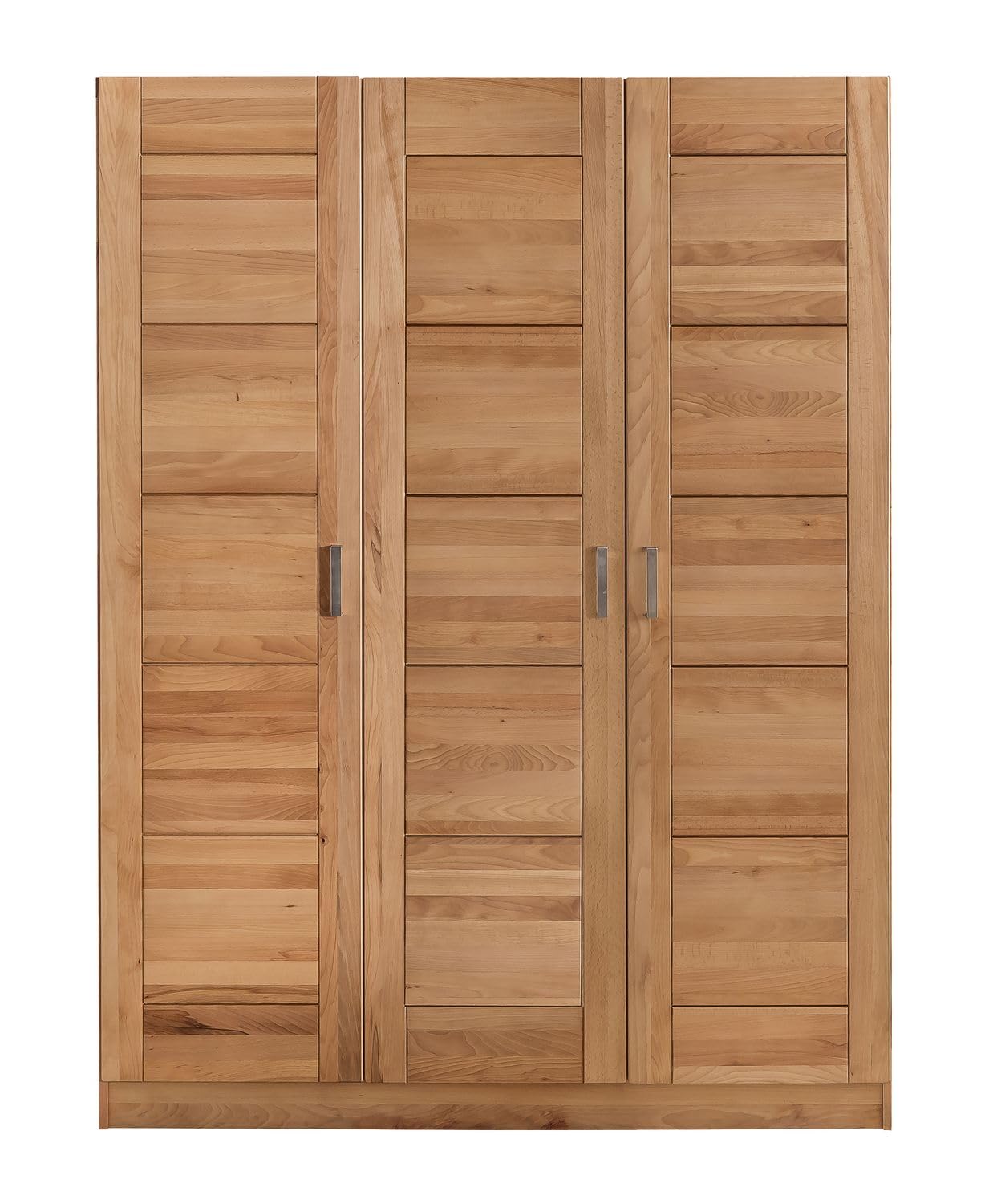 Armadio porte in legno di faggio massello naturale oliato a 3 ante Tollo