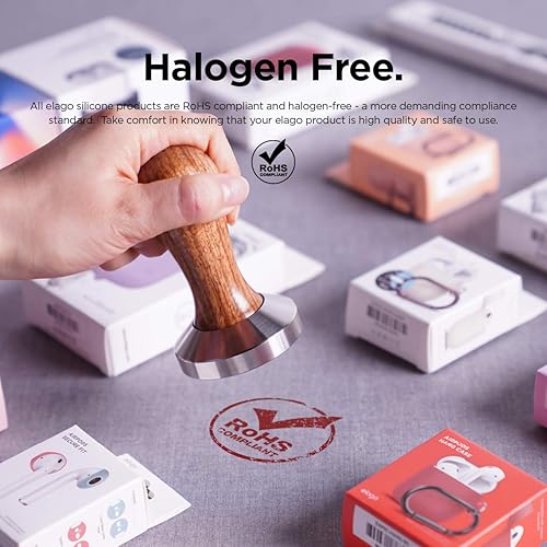 Miniatura 9 de elago Funda protectora de silicona compatible con Apple AirPods 2 funda de carga inalámbrica, LED frontal visible, revestimiento antideslizante en