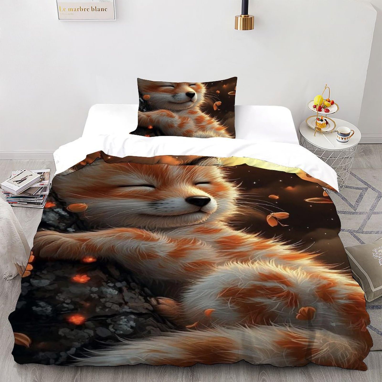 Taies d'oreiller filles et housse de couette renard pour rassurer votre enfant au lit