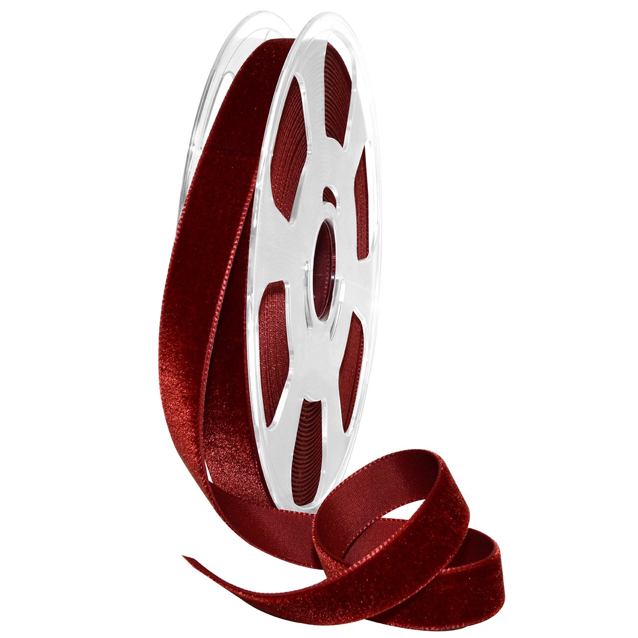 Ruban en Velours Nylvalour Morex de prestige couleur rubis foncé
