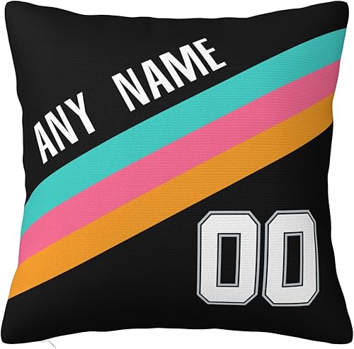 Miniatura 7 de San Antonio - Funda de almohada personalizada con cualquier nombre y cualquier número, almohada personalizada para hombres y jóvenes