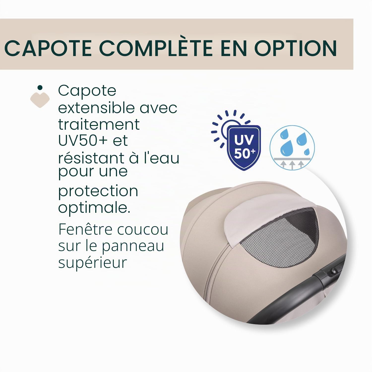 Chicco Poussette Canne Taormina, 0+ Mois - 22 Kg, Poussette Bebe Légere et Compacte, Confortable, Pliage d'une seule main, Capote Extensible avec Protection Contre la Pluie UV50+, Repose-Jambes, Beige