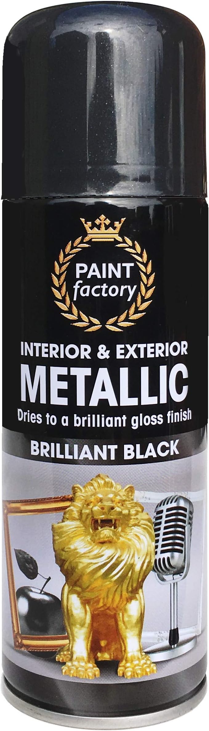Paint Factory Black Metallic Paint, 200 ml