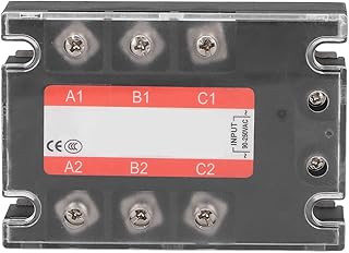 Relé de estado sólido trifásico SSR, 3 fases 100A 480V CA para CA retardador de chamas SSR relé de estado sólido para aplicações comerciais, relés de estado sólido