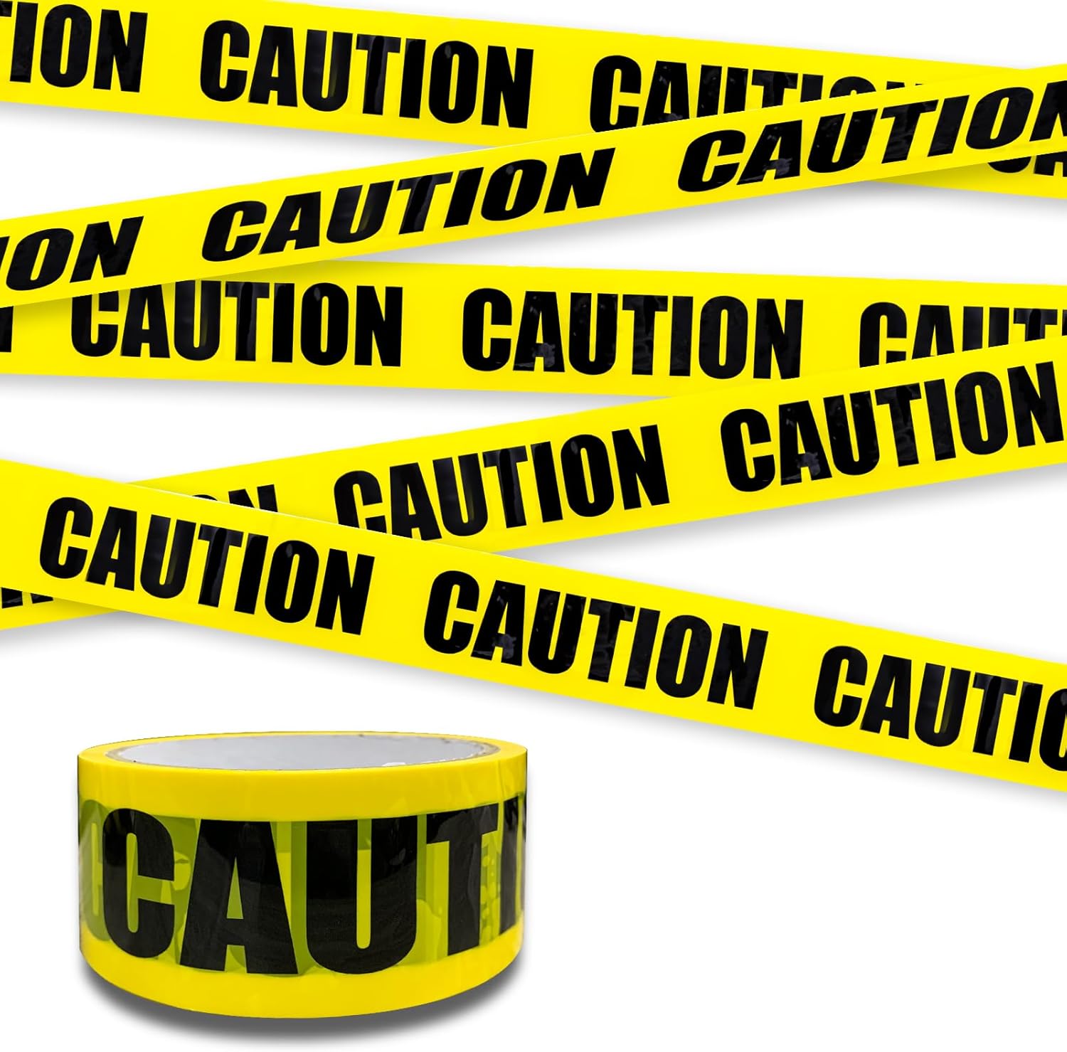 Guiffly Halloween Caution Tape, Selfadhesive Hazard Warning Tape, Yellow & Black Caution Tape