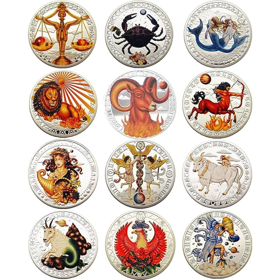 星座コイン　12星座セット 12星座の記念コイン 12個セット 牡羊座 牡牛座 双子座 蟹座