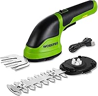 WORKPRO 2-in-1 Cordless Grass Shear & Shrub Trimmer - Lightweight Rechargeable Hedge Shears with 2000mAh Battery, USB-C Charging (Green)