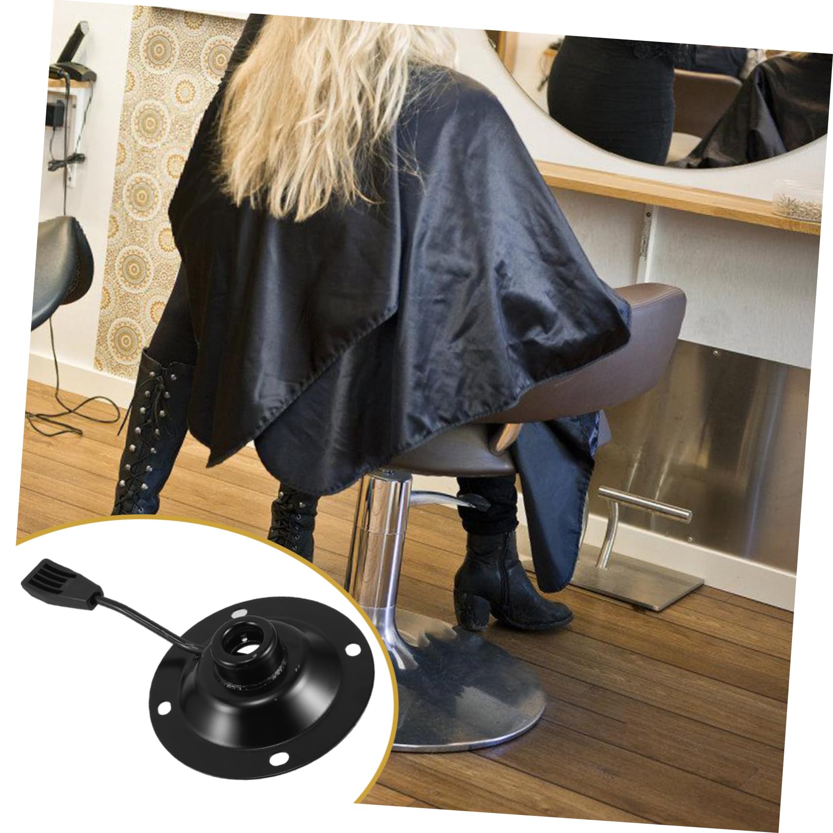 Healeved Mécanisme de Siège Réglable en Hauteur pour Chaise de Jeu Noire en Fer, Matériau Robuste, Utilisation Polyvalente pour Salons et Barber Shops