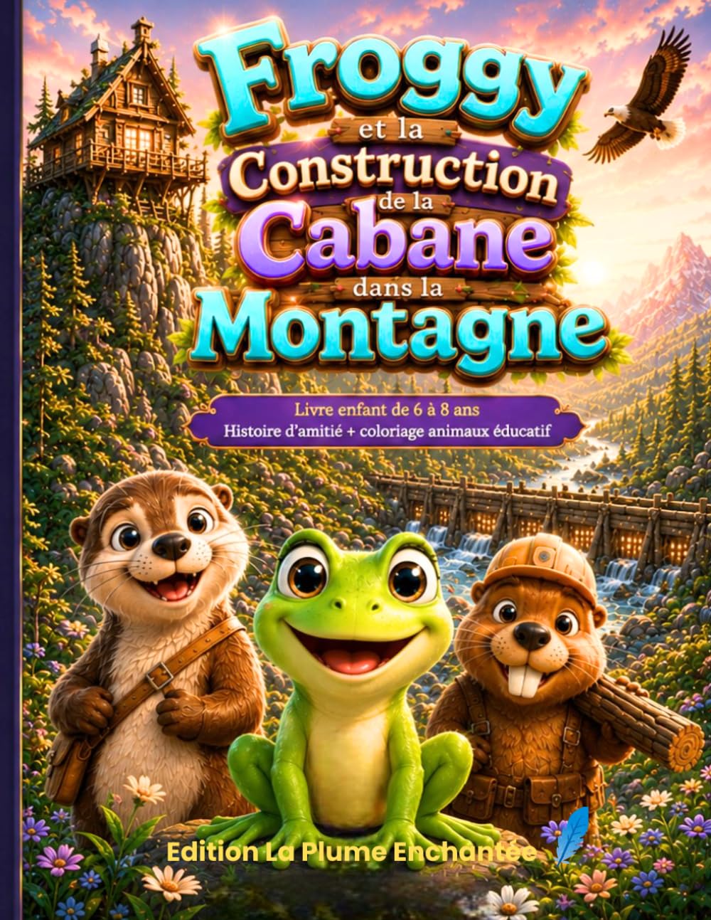 Froggy et la Construction de la Cabane dans la Montagne: “Livre enfant de 6 à 8 ans Histoire d’amitié + coloriage animaux éducatif” (Froggy et le Grand Barrage.)