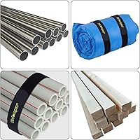 Vista 5 de Wisdompro - Paquete de 4 correas de gancho y bucle de 2 x 37 pulgadas, correas de sujeción reutilizables para cables, reutilizables, duraderas