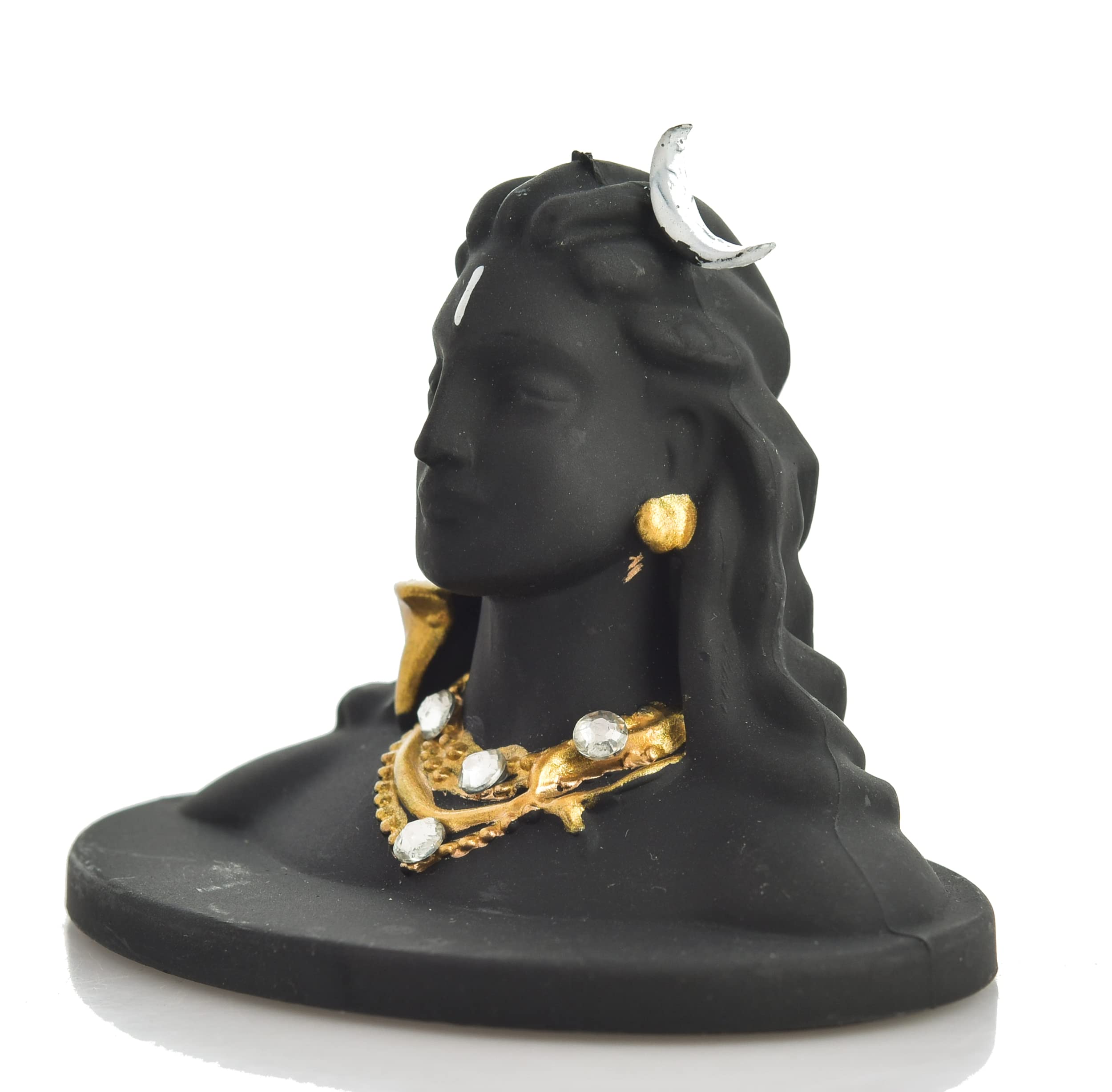 Archna Handicraft Polyresin Shiv Ji Murti for Pooja Room Figurines Idol Mahadev Sculpture (2 x 3 Inches, Black), Idol - Image 6 thumbnail