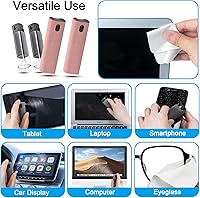 Vista 5 de walrfid 4 piezas limpiador de pantalla para auto, spray y toallitas limpiadoras de pantalla de computadora, kit de limpieza para laptop para iPad