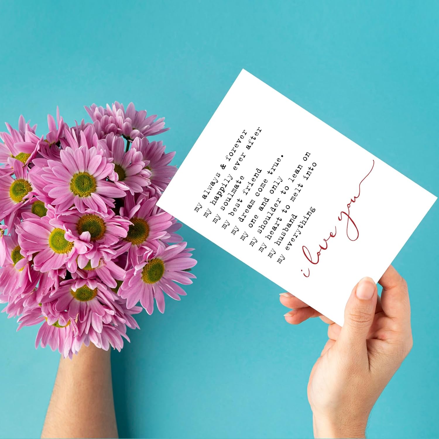 Romantic Anniversary Card Husband, Romantic Anniversary Card Gift for Husband, Ideal Birthday Poem Sentimental Card from Wife - Image 2