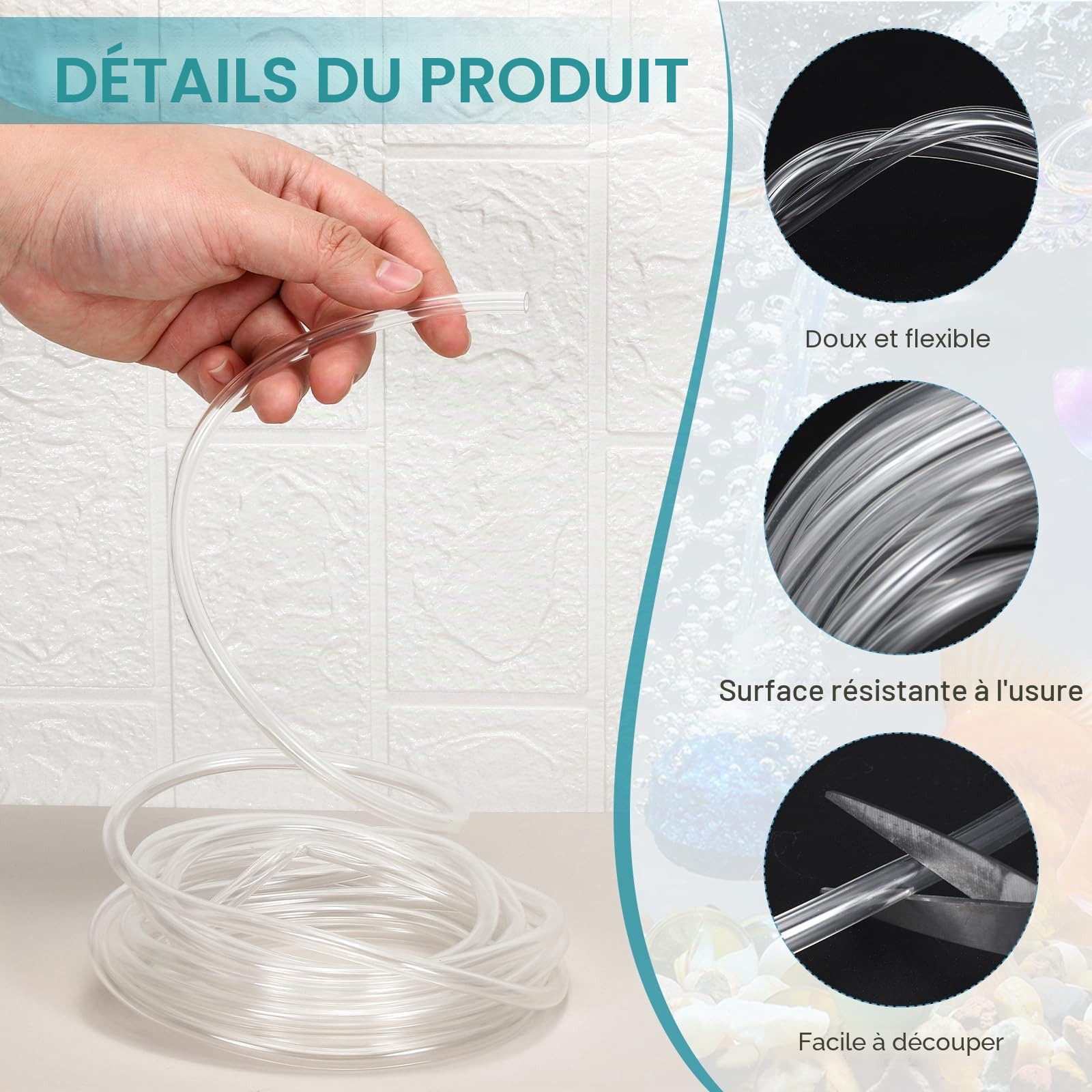 QUARKZMAN Tuyau PVC Transparent 30mm Diamètre Intérieur x 36mm Diamètre Extérieur - Léger 1.2m Vinyle Flexible Pour Transfert D'Air D'Huile D'Eau Irrigation Aquarium