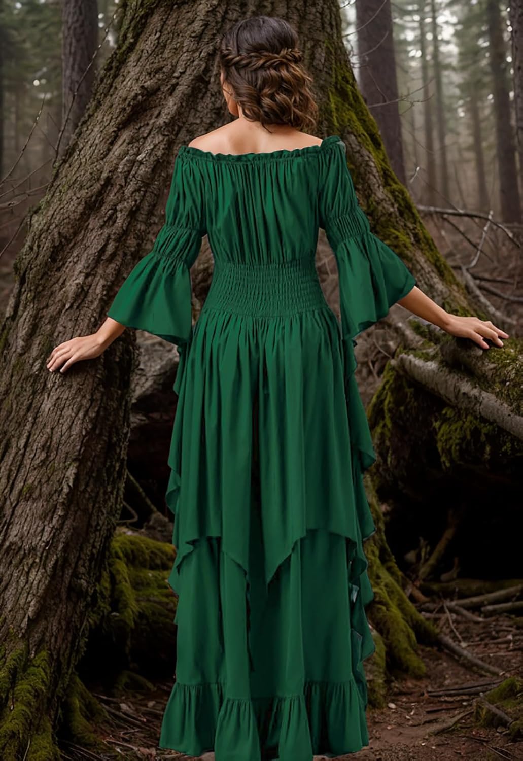 GOLDSTITCH Women's Victorian Dress Renaissance Medieval Costume Gothic Witch Dress for Women - Image 4