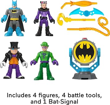 Fisher Price Imaginext DC Super Friends Bat-Tech Bat-Signal Figure Set, 3-8Y, HFD47