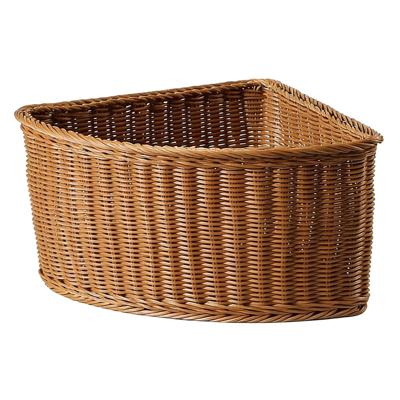 Arced Shape Storage Bin Flexible Corner Shelf Organizers with Breathable Weave Shelf Basket for Home Closet Thin Corner Storage Bin