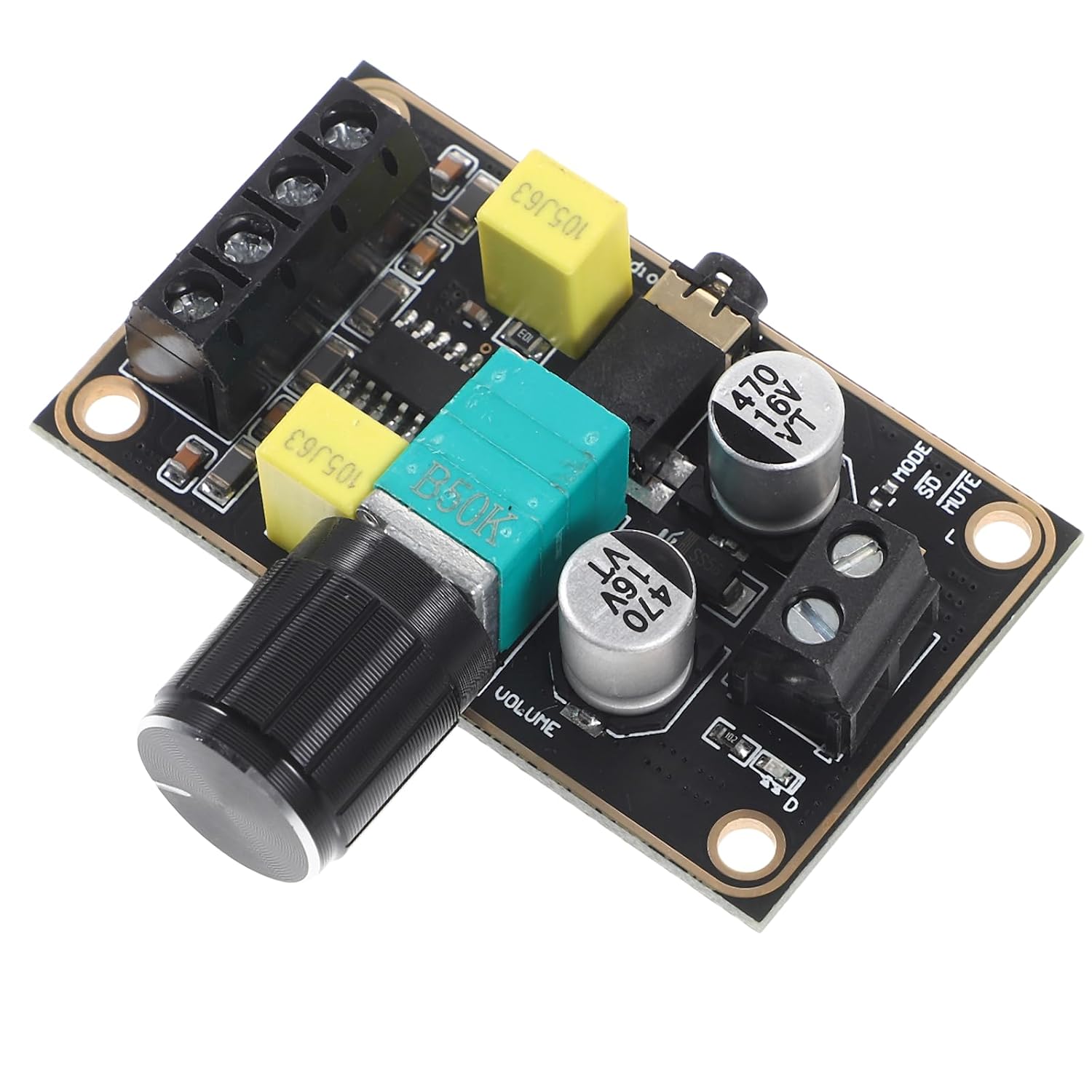 VALICLUD DIY Audio Amplifier Board Pam8406 Stereo Mini Amplifier Module with Volume Control for Home Audio Projects