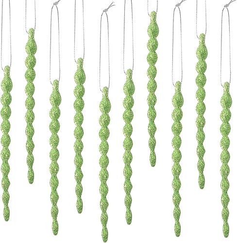 Vista 135 de 30 piezas de carámbanos de plástico retorcidos de plástico de carámbanos de Navidad, decoración colgante para árbol de Navidad, fiesta de Navidad