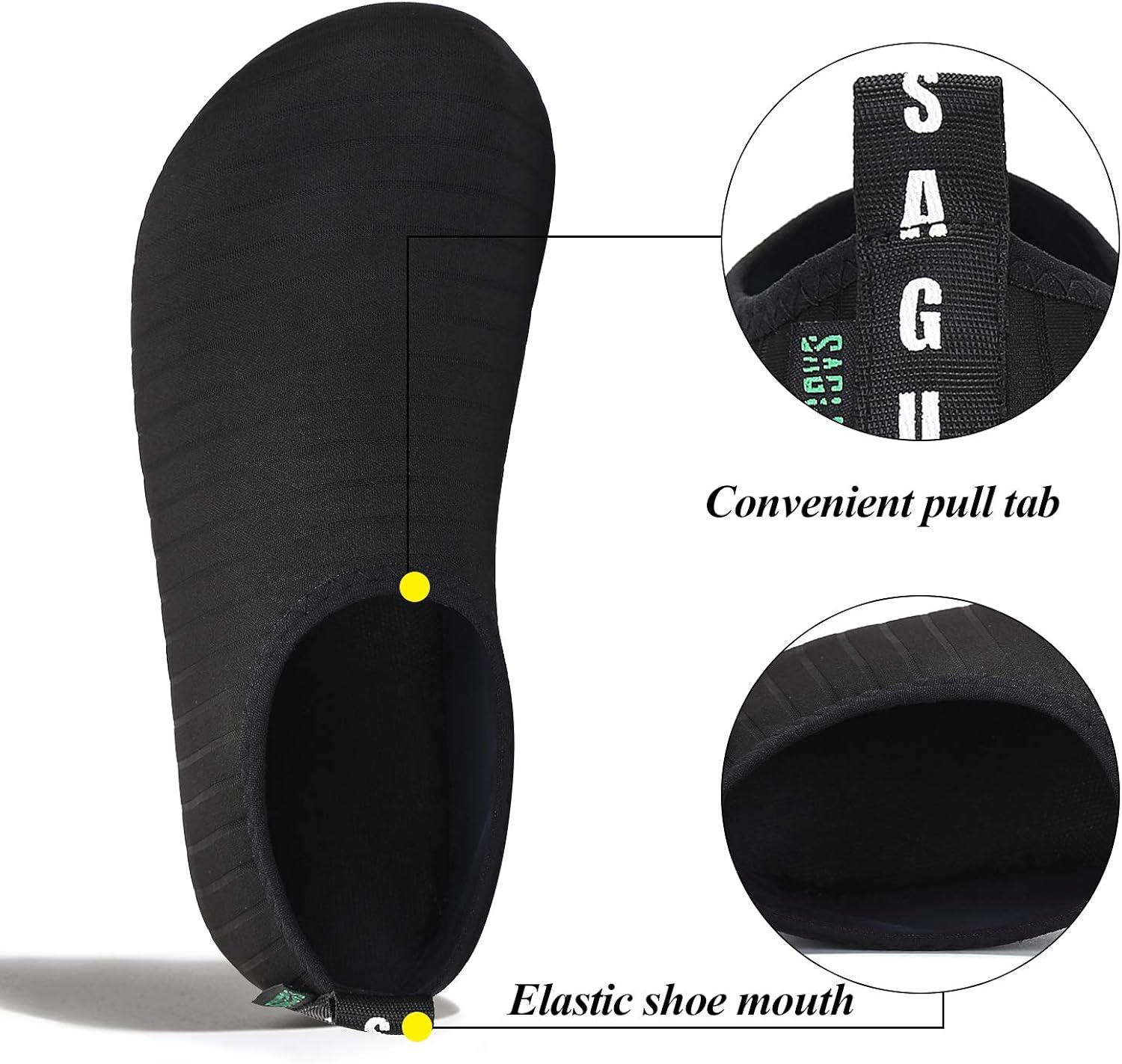 Miniatura 5 de Zapatos acuáticos para hombre y mujer, de secado rápido, para playa, piscina, natación, buceo, surf, deportes acuáticos, caminar, yoga