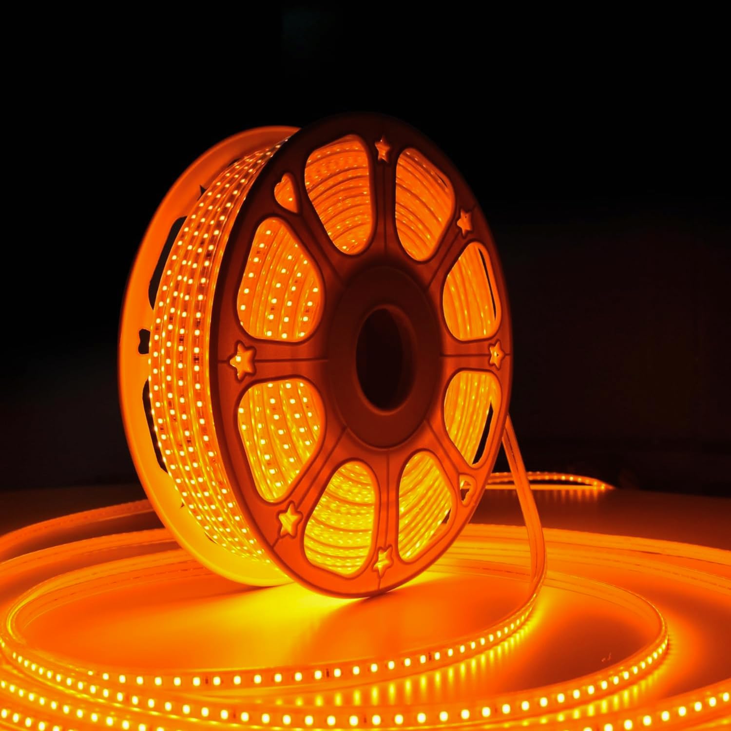 MPROW 5 Meter LED Rope Light | 120 LEDs/Meter Waterproof Strip Light | Cove Light for False Ceiling, Diwali, Balcony & Indoor Decoration (Amber)-image-21